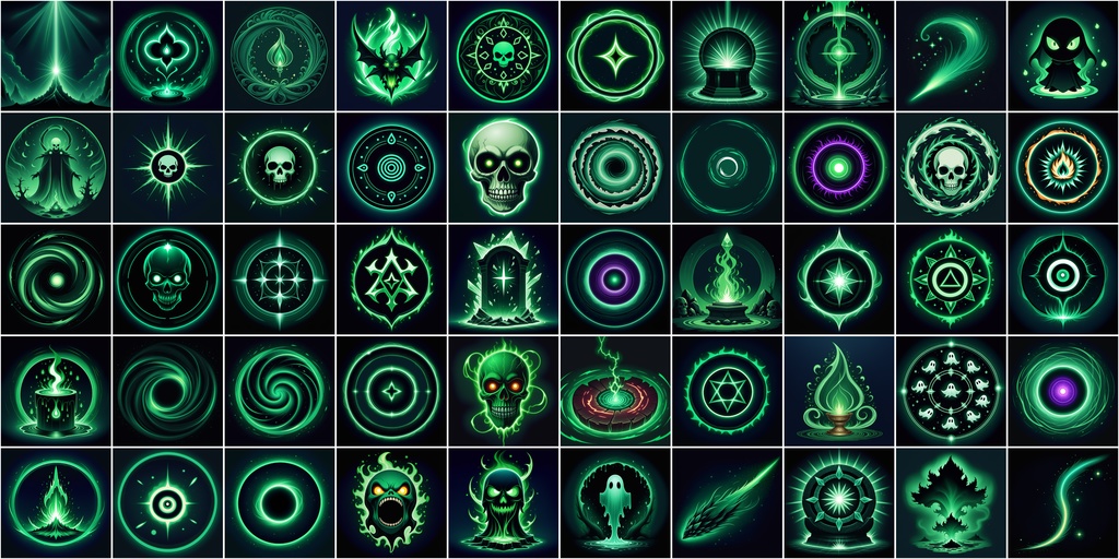 漫画風RPGアイコン素材セット(魔法・スキル3)