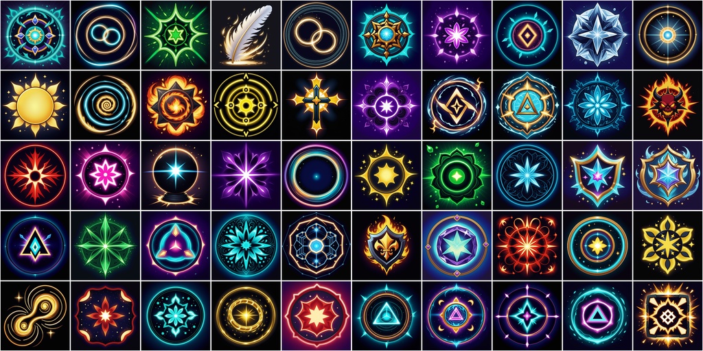 漫画風RPGアイコン素材セット(魔法・スキル3)