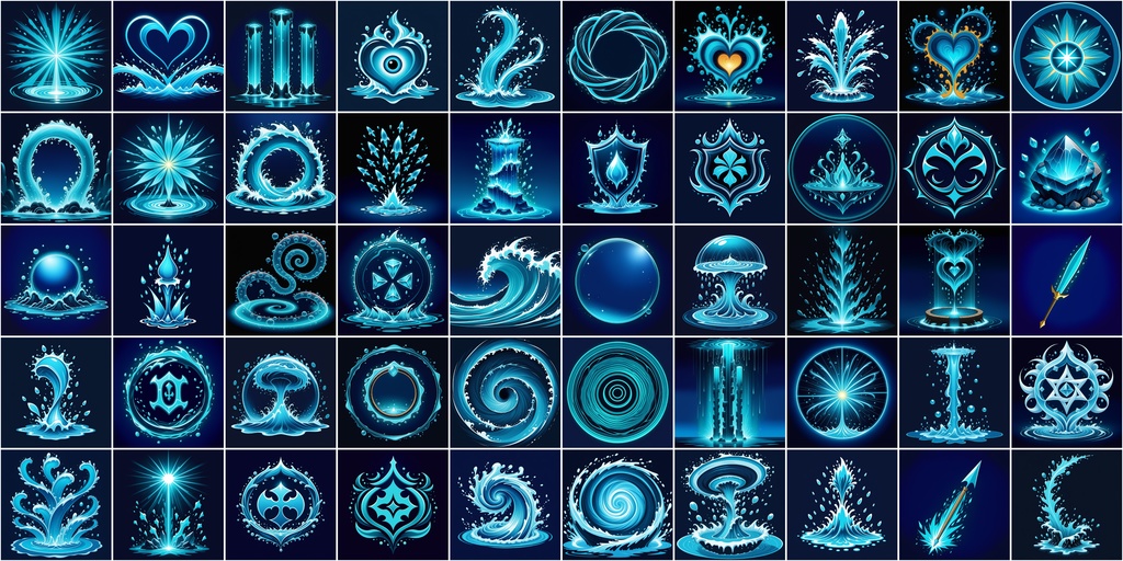 漫画風RPGアイコン素材セット(魔法・スキル3)