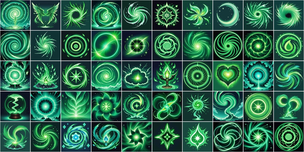 漫画風RPGアイコン素材セット(魔法・スキル3)