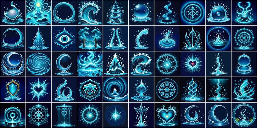 漫画風RPGアイコン素材セット(魔法・スキル3)