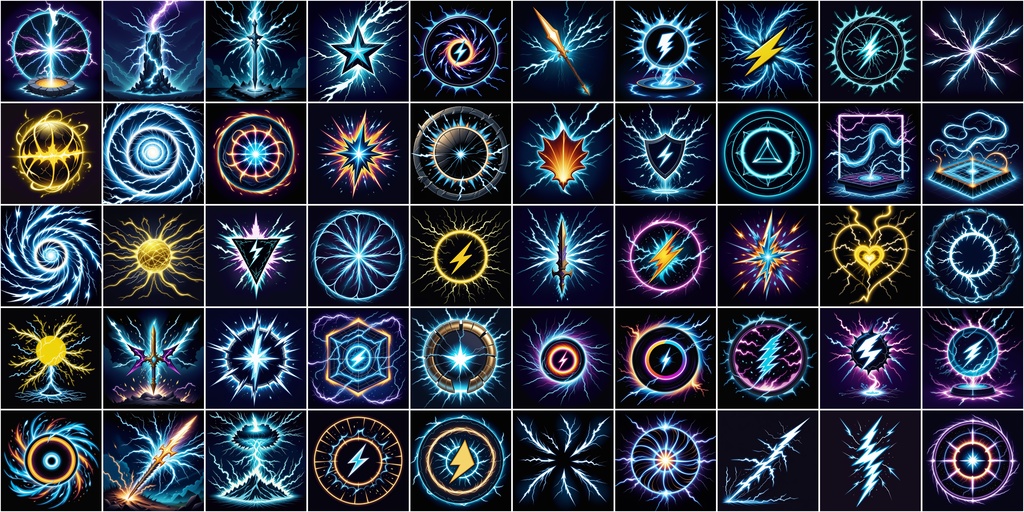 漫画風RPGアイコン素材セット(魔法・スキル3)