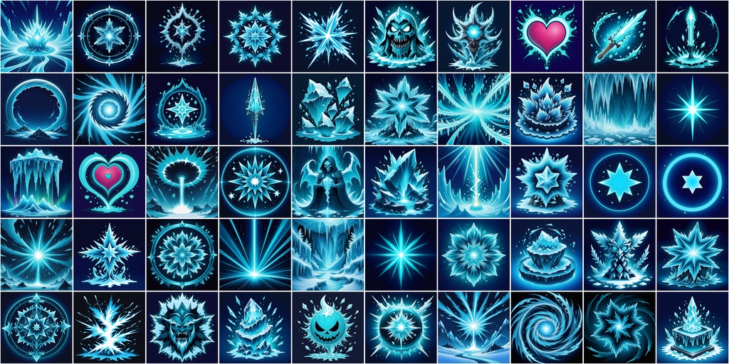 漫画風RPGアイコン素材セット(魔法・スキル3)