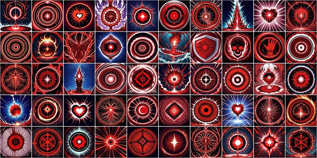 アニメ風RPGアイコン素材セット(魔法・スキル1)