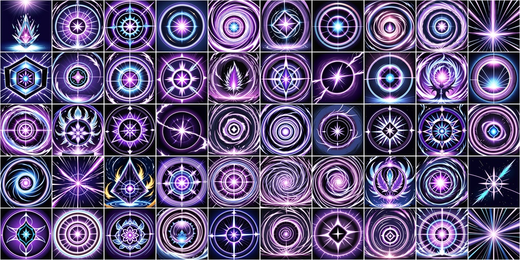 アニメ風RPGアイコン素材セット(魔法・スキル1)