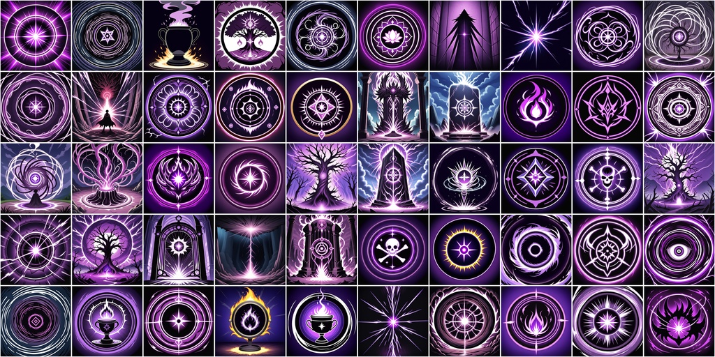 アニメ風RPGアイコン素材セット(魔法・スキル1)