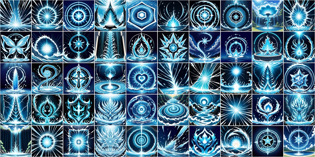 アニメ風RPGアイコン素材セット(魔法・スキル1)