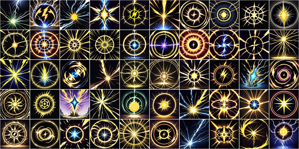 アニメ風RPGアイコン素材セット(魔法・スキル1)