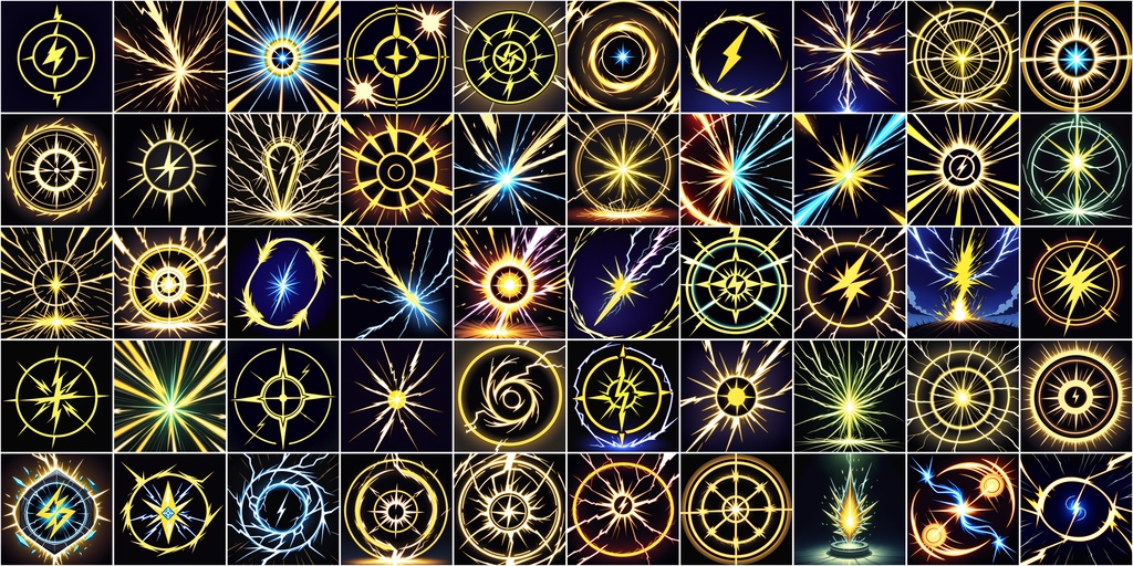 アニメ風RPGアイコン素材セット(魔法・スキル1)