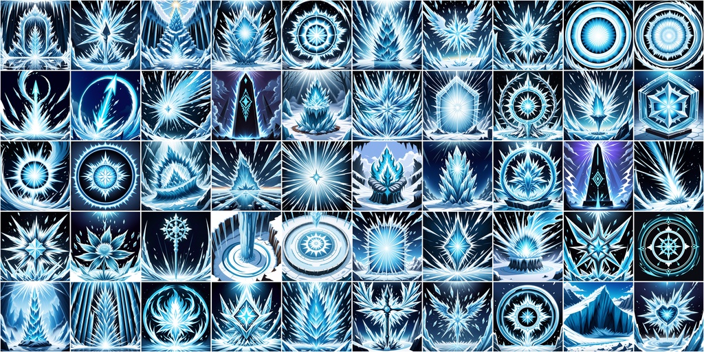 アニメ風RPGアイコン素材セット(魔法・スキル1)