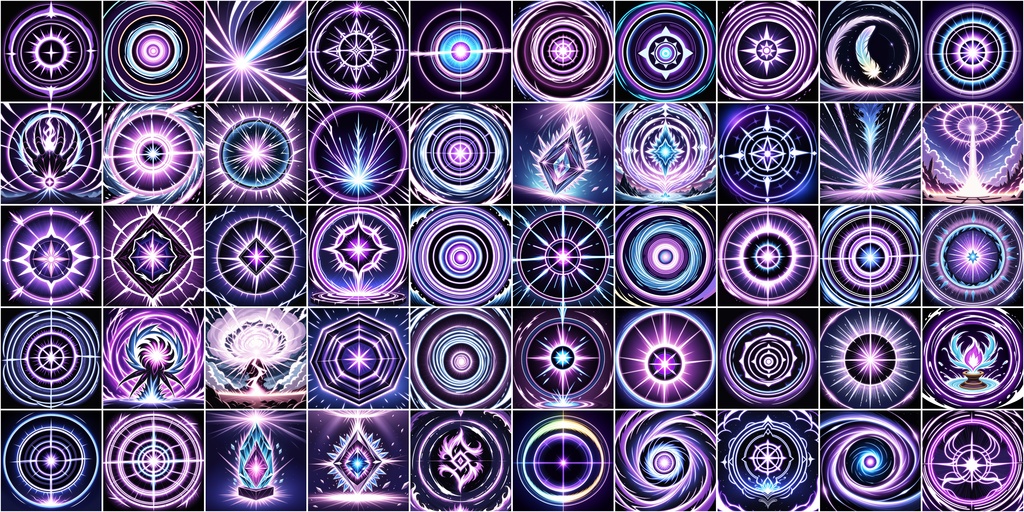 アニメ風RPGアイコン素材セット(魔法・スキル1)