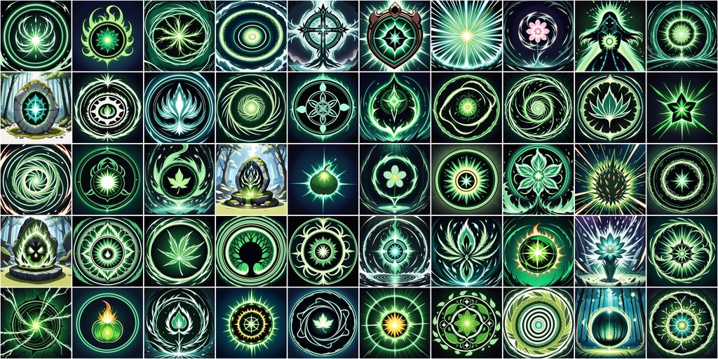 アニメ風RPGアイコン素材セット(魔法・スキル1)