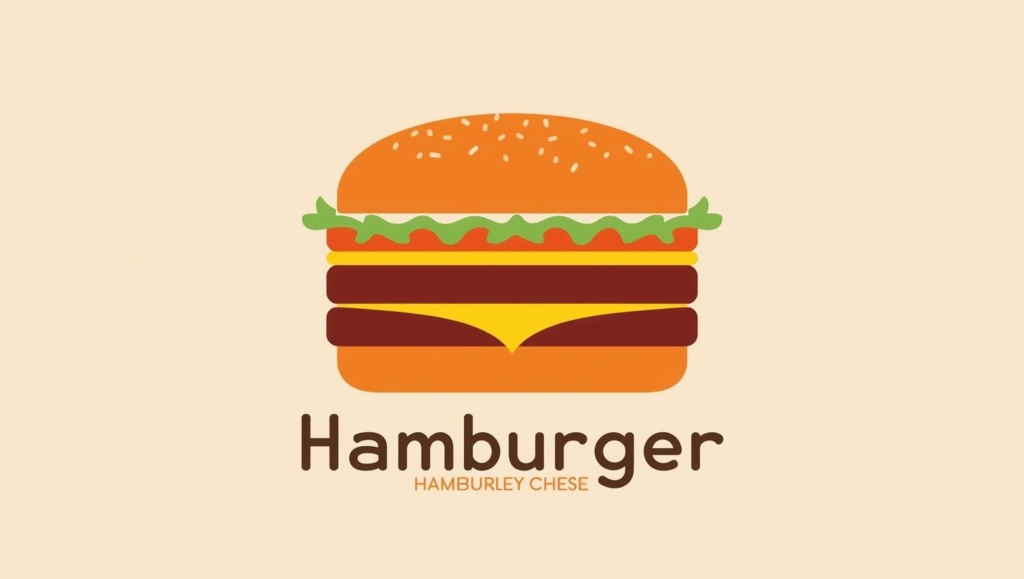 ハンバーガー屋のロゴ