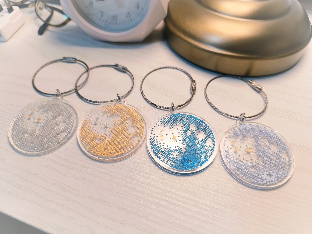 アクリル彫刻キーホルダー【月】