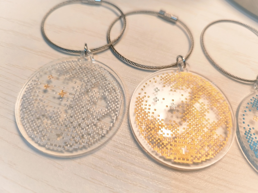 アクリル彫刻キーホルダー【月】