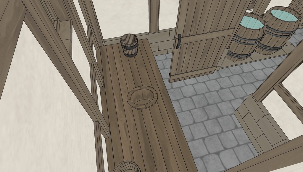 Medieval House 3Floor Set + 408 Material/Prop