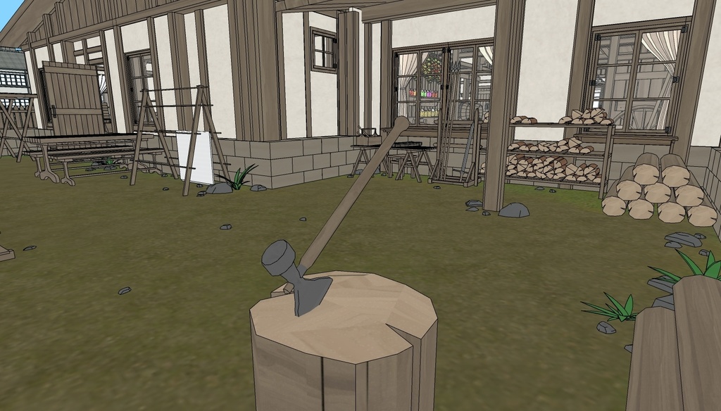 Medieval House 3Floor Set + 408 Material/Prop