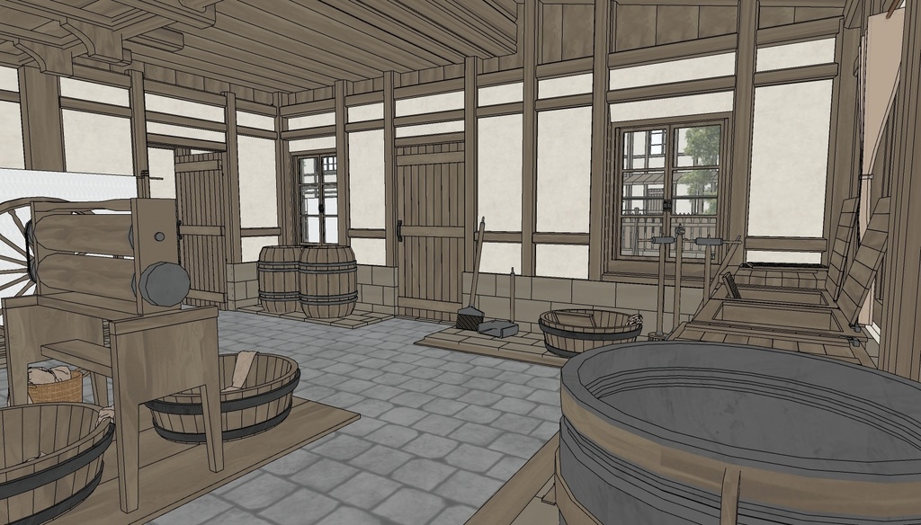 Medieval House 3Floor Set + 408 Material/Prop