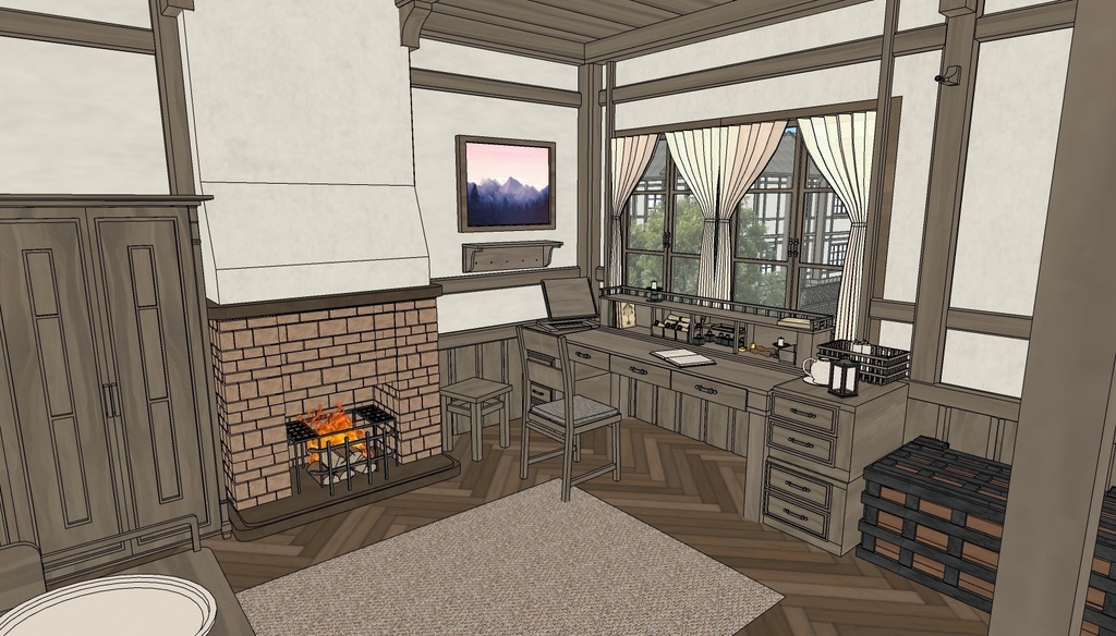 Medieval House 3Floor Set + 408 Material/Prop