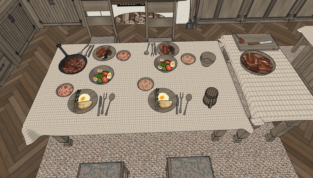 Medieval House 3Floor Set + 408 Material/Prop