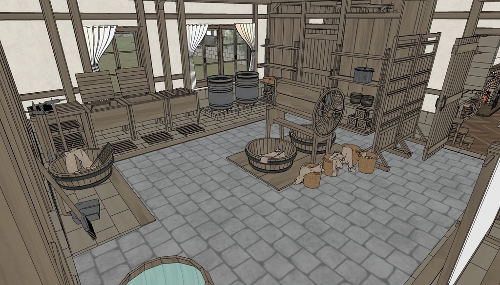 Medieval House 3Floor Set + 408 Material/Prop