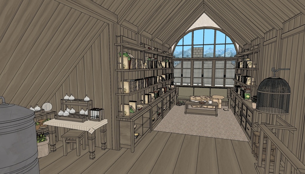 Medieval House 3Floor Set + 408 Material/Prop