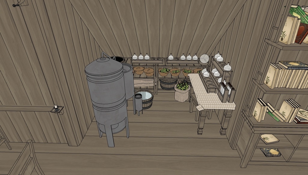 Medieval House 3Floor Set + 408 Material/Prop