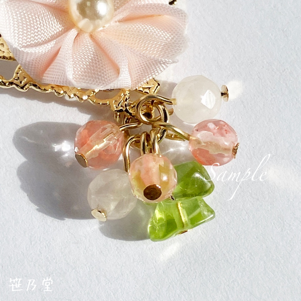 つまみ細工 和小物 桜のピアス/イヤリング