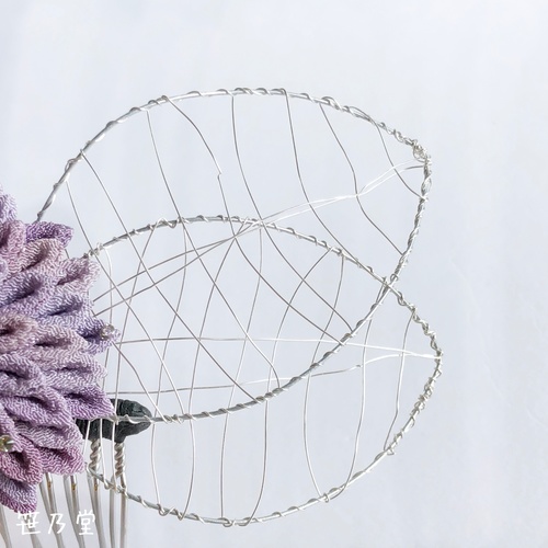 つまみ細工 紫陽花色のかんざし