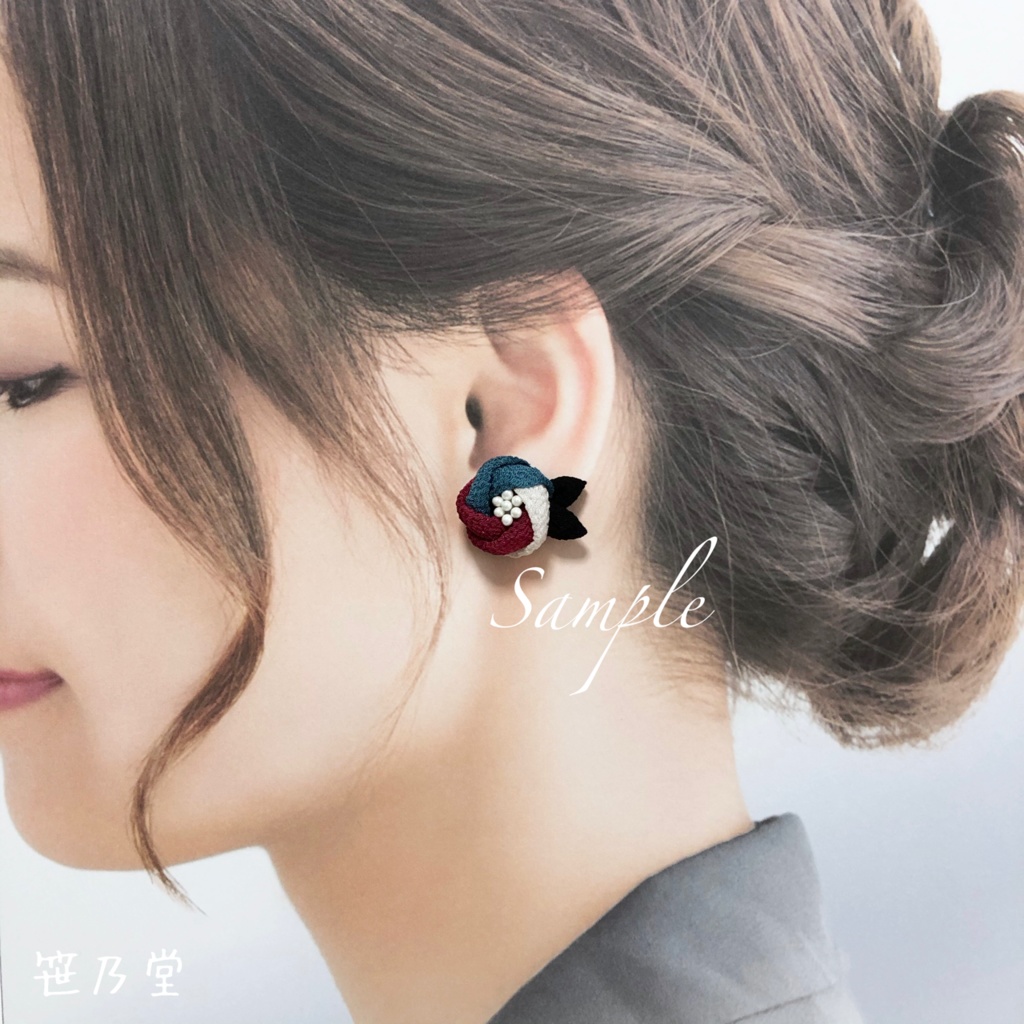 つまみ細工 ピアス