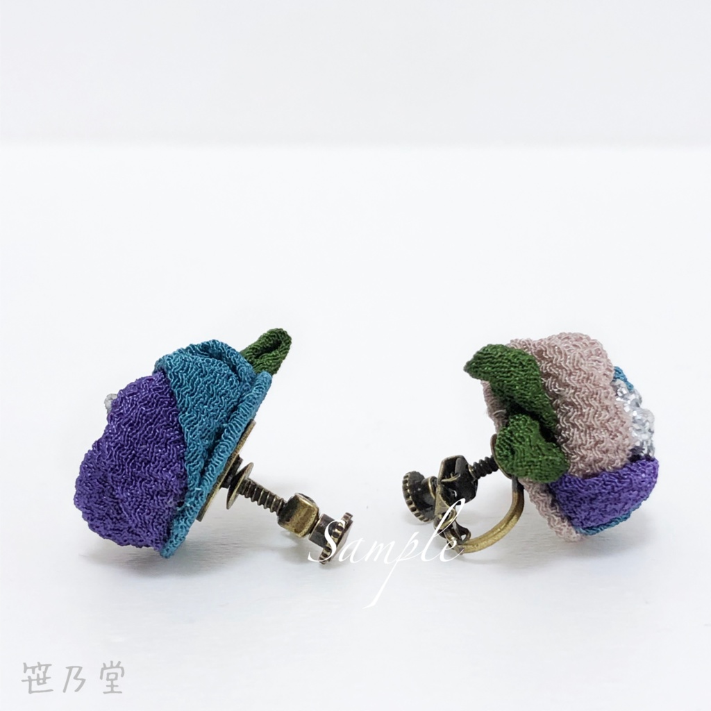 つまみ細工 イヤリング