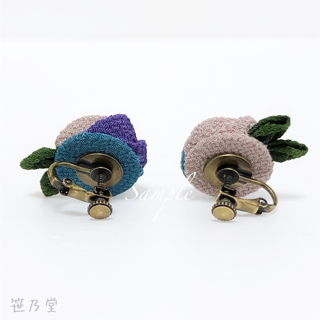 つまみ細工 イヤリング