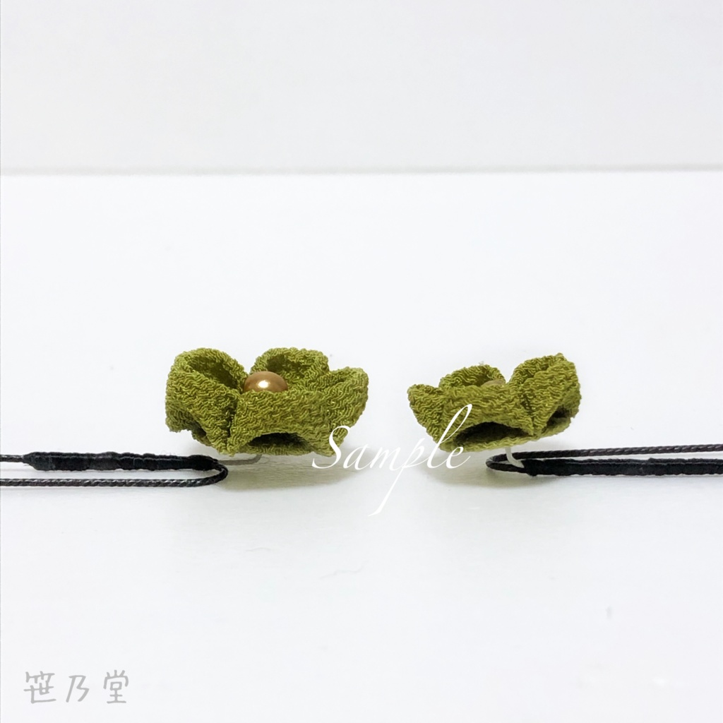 つまみ細工 かんざしセット【黒】