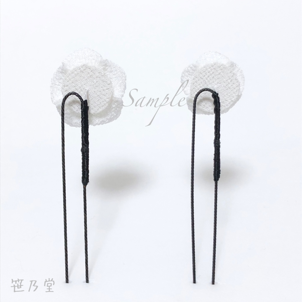 つまみ細工 かんざしセット【紫】