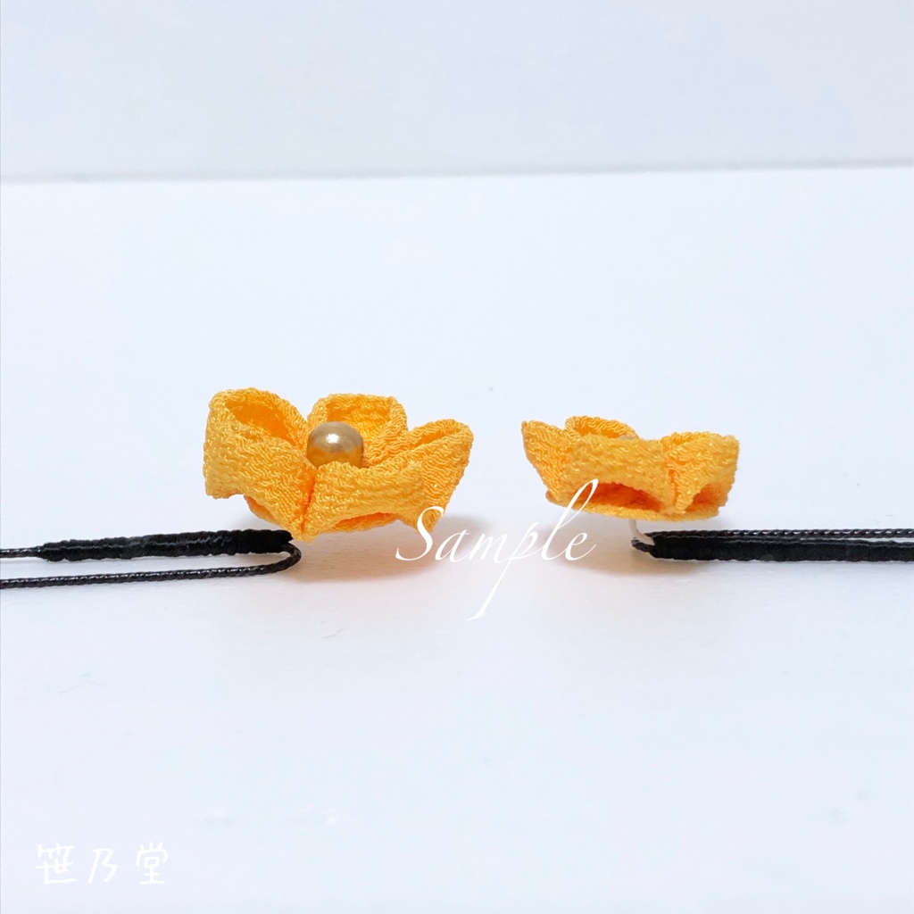 つまみ細工 かんざしセット【青】