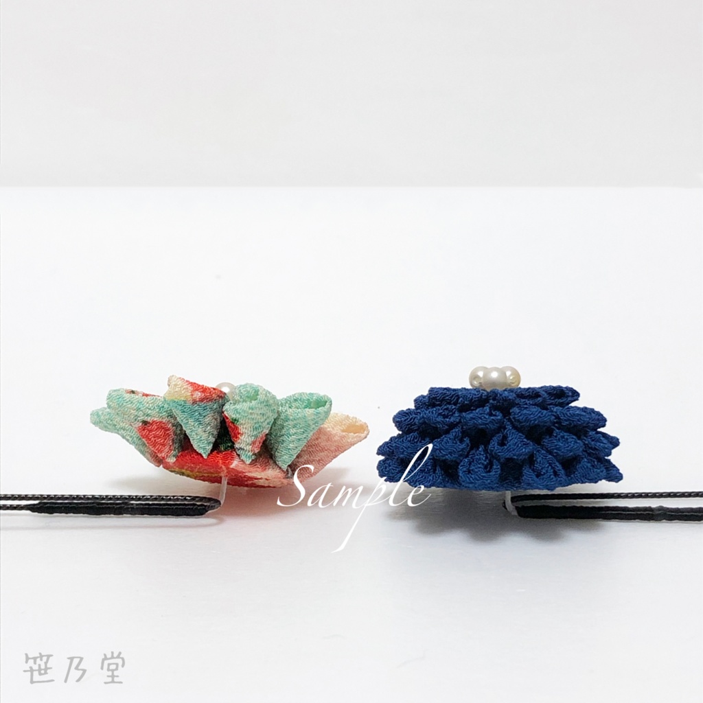 つまみ細工 かんざしセット【赤】