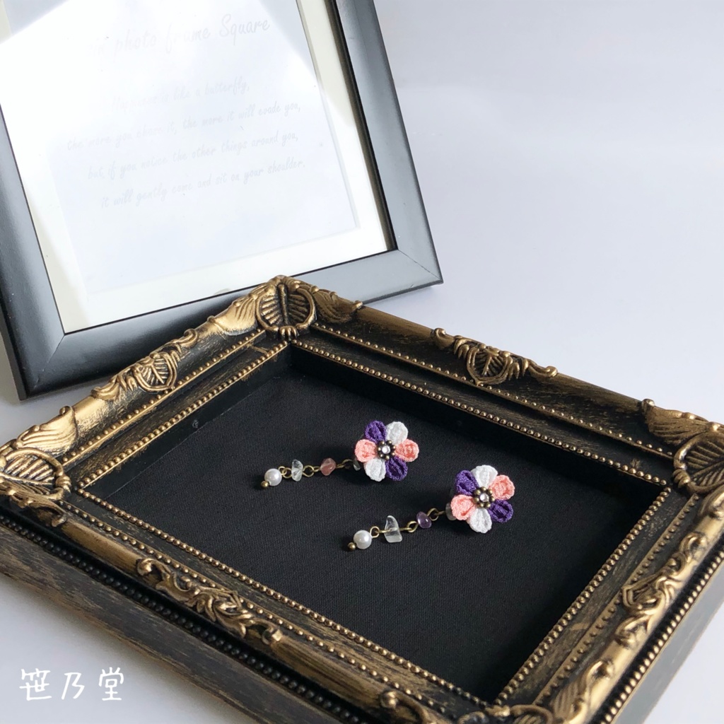 つまみ細工 和小物 小花のピアス