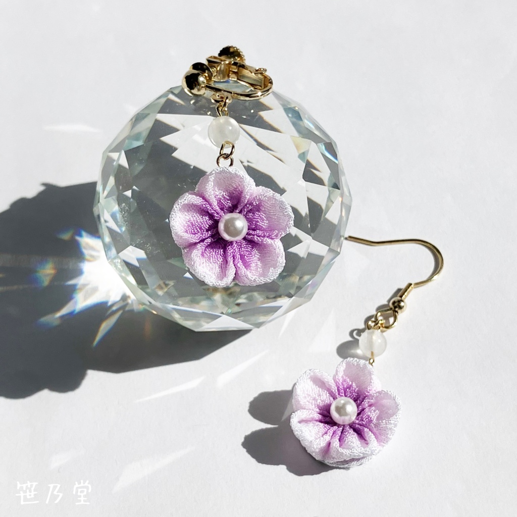 Ｎｏ．62 花札ピアス ハンドメイド 和モチーフ - ピアス