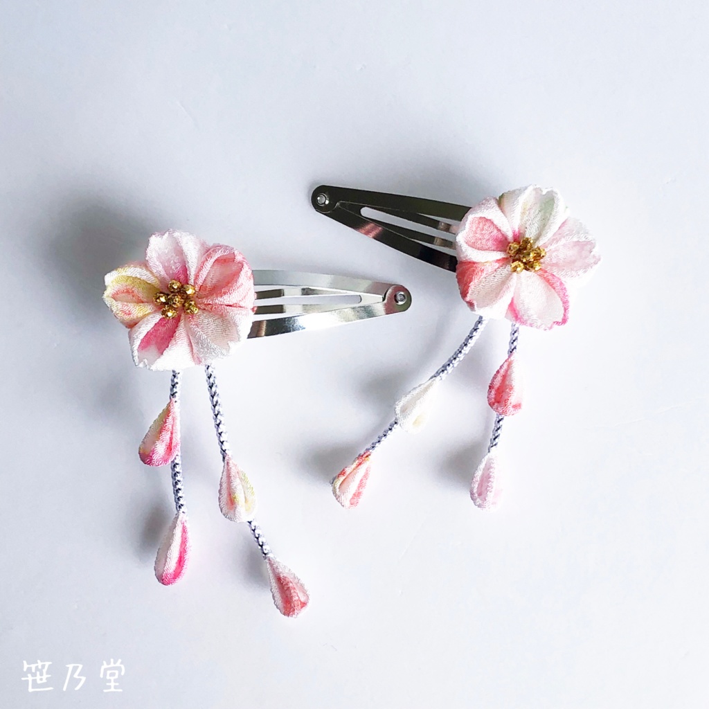 つまみ細工 和小物 桜のスリーピン 笹乃堂 Booth店 Booth