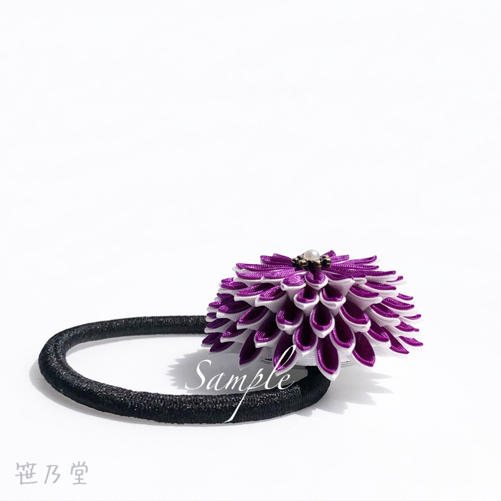 つまみ細工 和のヘアゴム〜菖蒲月〜