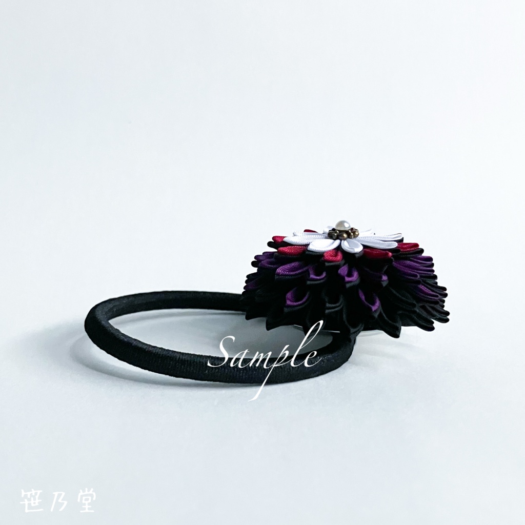 つまみ細工 和のヘアゴム〜HALLOWEEN NIGHT〜