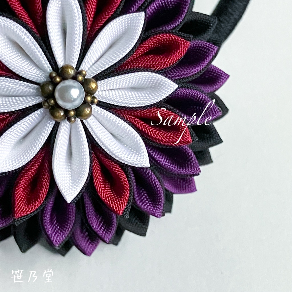 つまみ細工 和のヘアゴム〜HALLOWEEN NIGHT〜