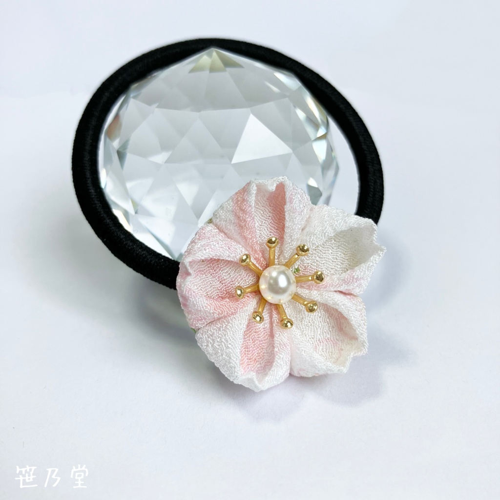 つまみ細工 和のヘアゴム 桜
