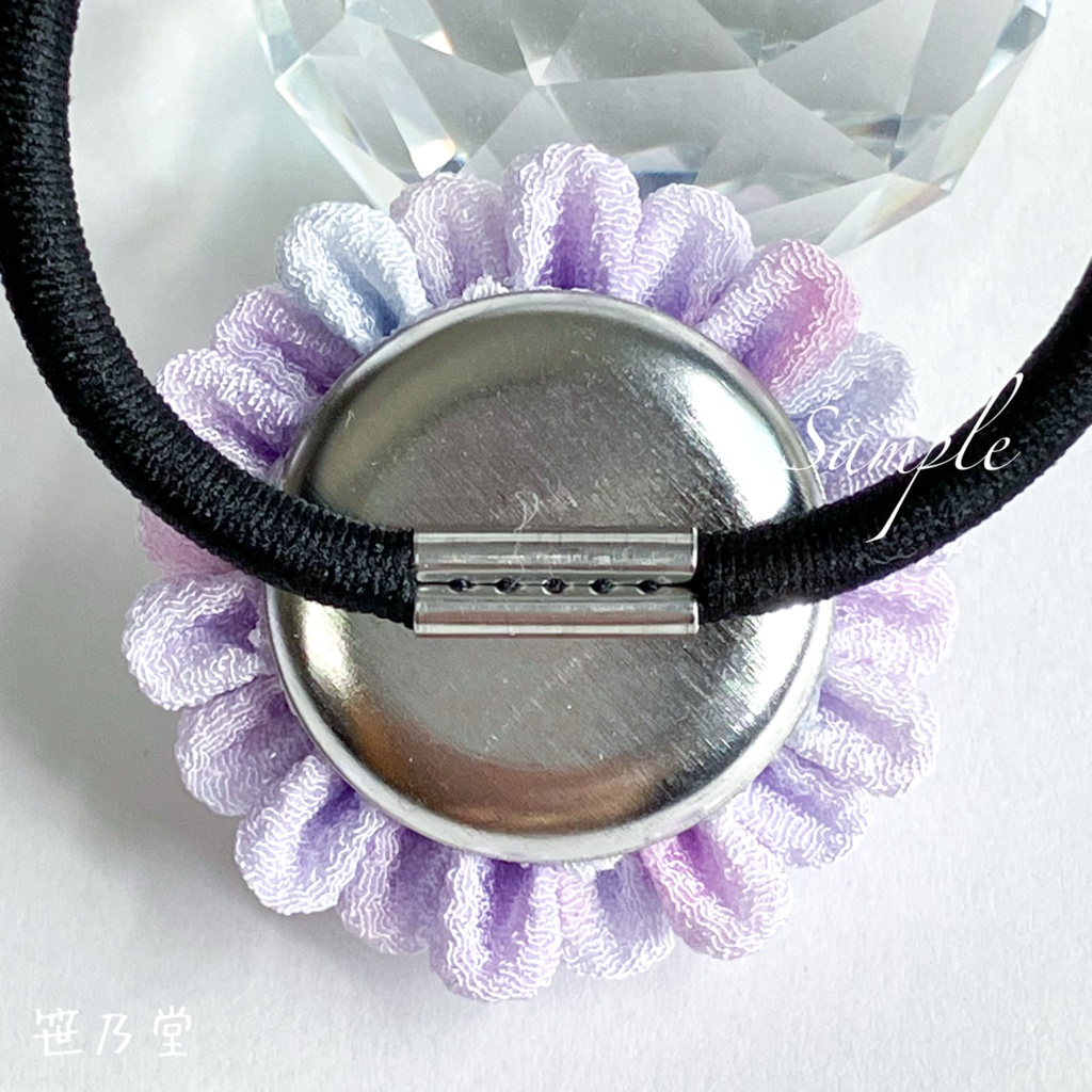 つまみ細工 和のヘアゴム~手毬花~