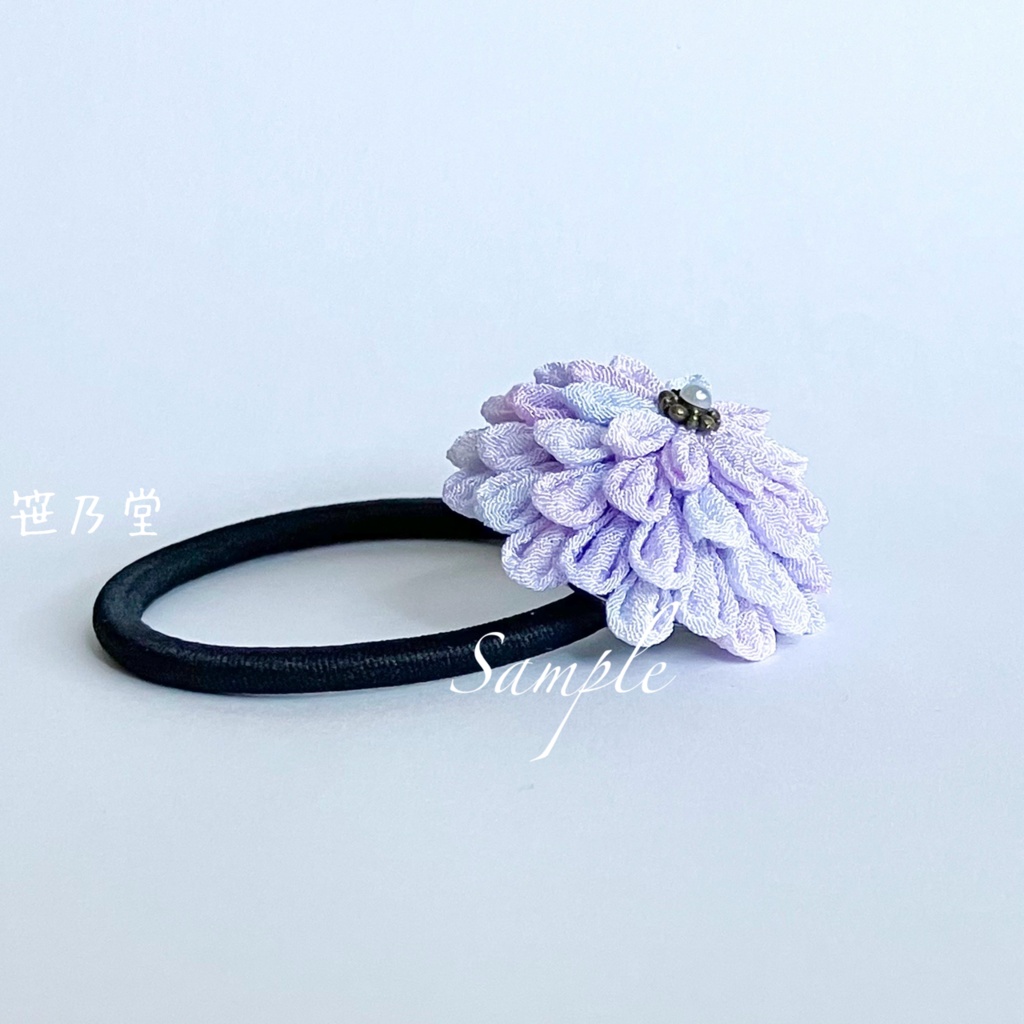 つまみ細工 和のヘアゴム~手毬花~
