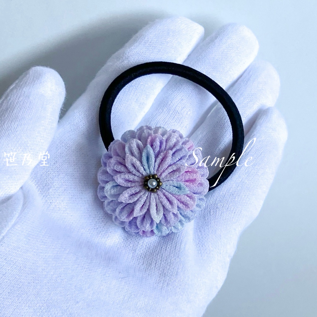 つまみ細工 和のヘアゴム~手毬花~