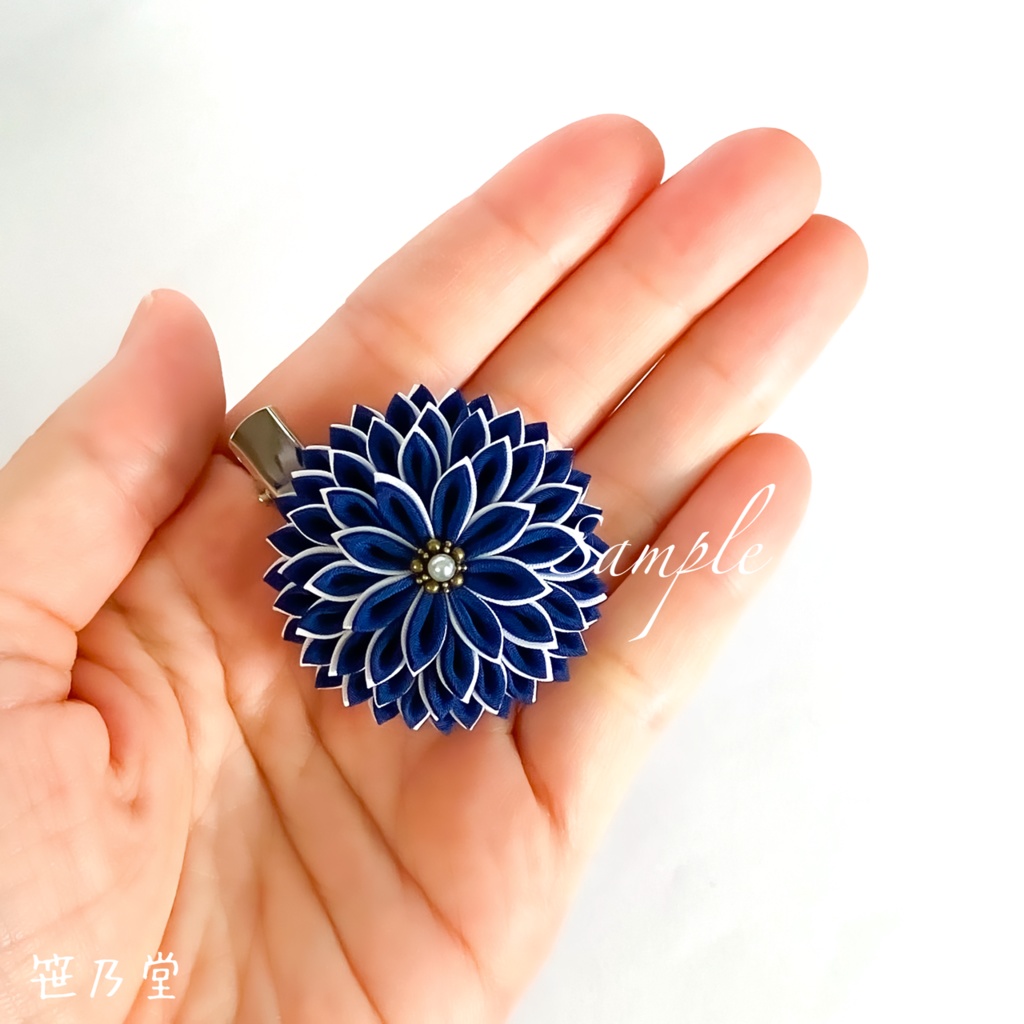 つまみ細工 和のクリップ〜月隠し〜