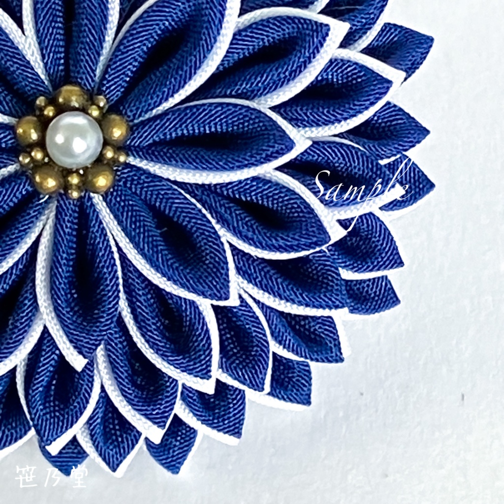 つまみ細工 和のクリップ〜月隠し〜