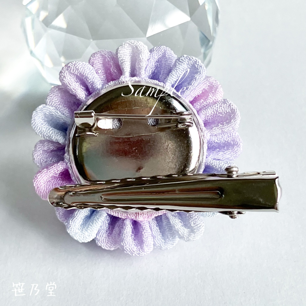 つまみ細工 和のクリップ〜手毬花〜