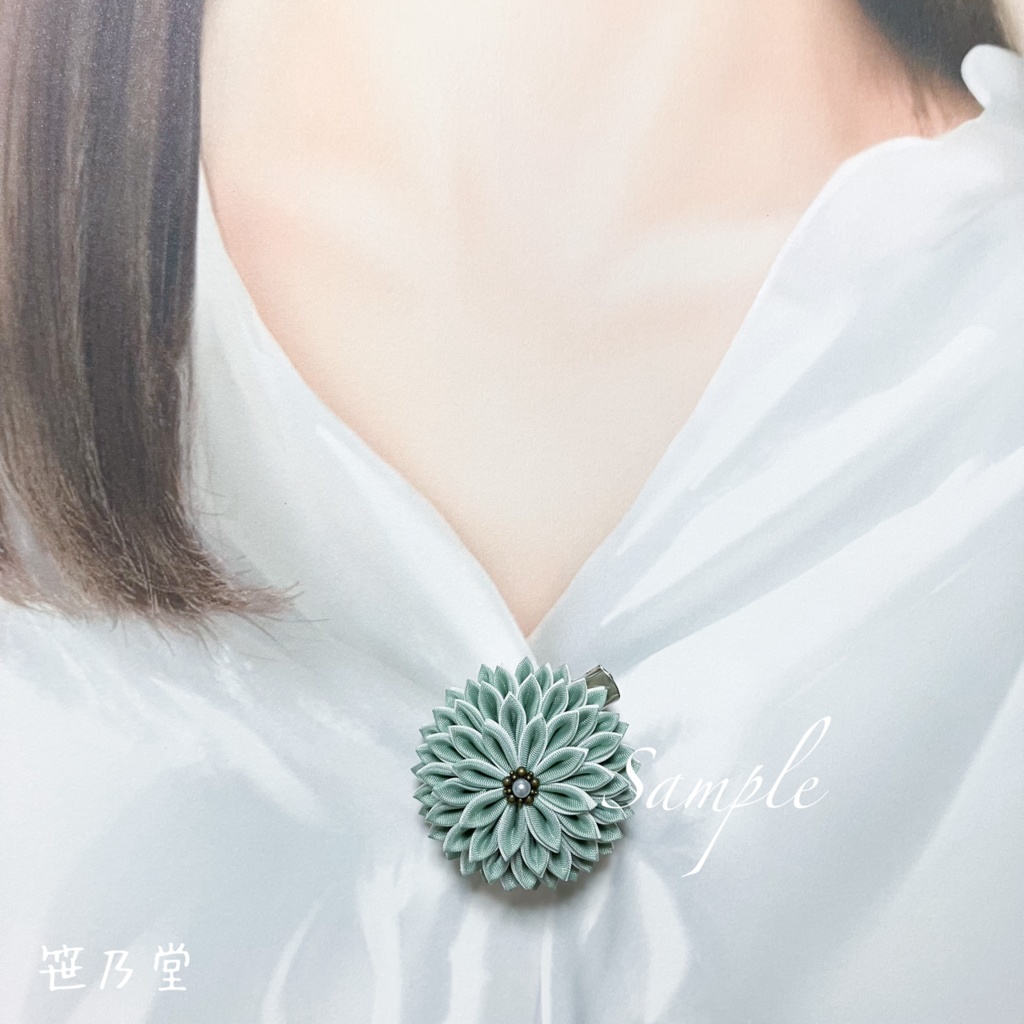 つまみ細工 和のクリップ〜夏去〜